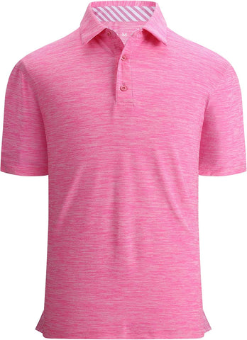 Alex Vando Mens Golf Shirt Moisture Wicking Quick-Dry Short Sleeve Casual Polo Shirts for Men