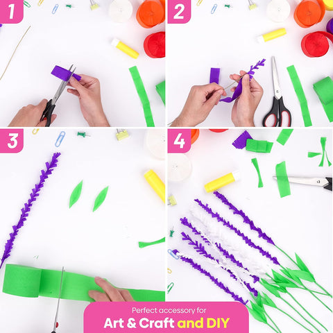 8 Crepe Paper Streamers Rolls, 656ft Pack of Unique 8 Rainbow Streamers Party Decorations, Birthday Streamers, Party Streamers for Wedding Decoration (1.8 inch x 82 ft/Roll)
