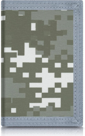 AI-DEE RFID Trifold Canvas Outdoor Sports Wallet for Kids - Front Pocket Wallet with Magic Sticker