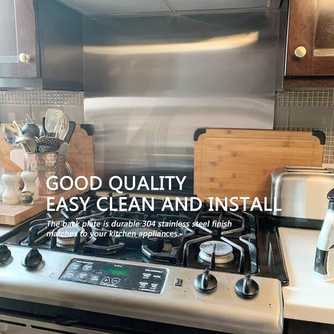 24" By 30" Stainless Steel Stove Backsplash Splatter Guard SP3604 Range Hood Backsplash Wall Shield Metal Panel, Ultra Flat Easy Clean And Install, 1 Year Sales Guarantee