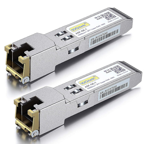 10Gtek 𝟭𝟬𝗚𝗕𝗮𝘀𝗲-𝗧 𝗦𝗙𝗣+ 𝘁𝗼 𝗥𝗝-𝟰𝟱 𝗧𝗿𝗮𝗻𝘀𝗰𝗲𝗶𝘃𝗲𝗿, 10Gbe SFP+ Copper Ethernet CAT6a Module, up to 30m, for Cisco SFP-10G-T-S, Ubiquiti UniFi, Fortinet, TP-Link and More