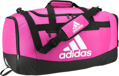 adidas Unisex Defender 4.0 Gym Duffel Bag for Men and Women, Black/White, Medium (66L)