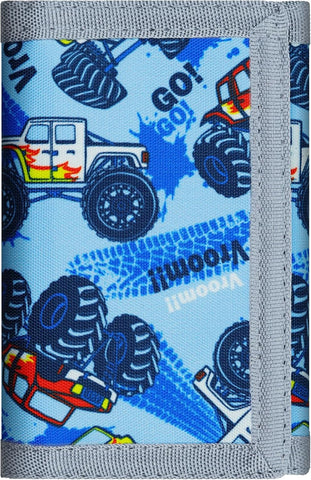 AI-DEE RFID Trifold Canvas Outdoor Sports Wallet for Kids - Front Pocket Wallet with Magic Sticker