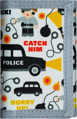 AI-DEE RFID Trifold Canvas Outdoor Sports Wallet for Kids - Front Pocket Wallet with Magic Sticker