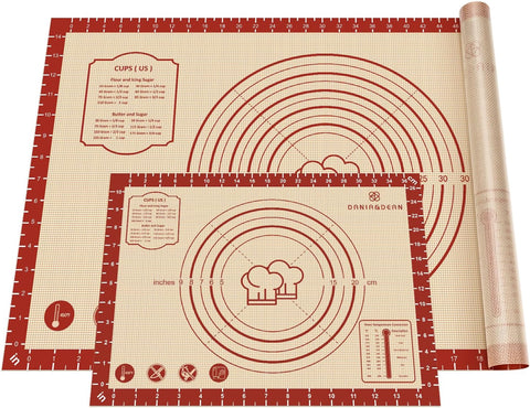 26x16 Inch Extra Thick Silicone Baking Mat with Measurements, Non-slip and Reusable - For Cookies, Bread, Pastry