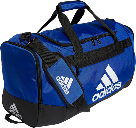 adidas Unisex Defender 4.0 Gym Duffel Bag for Men and Women, Black/White, Medium (66L)