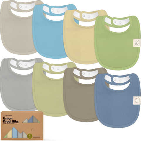 8-Pack Organic Baby Bibs for Boys, Girls - Soft Cotton Drooling and Teething Bibs for Baby Girl & Boy, Extra Absorbent, Easy to Clean & Put On for Toddler, Newborn, Infant 0-24 Months (Sweet Charm)