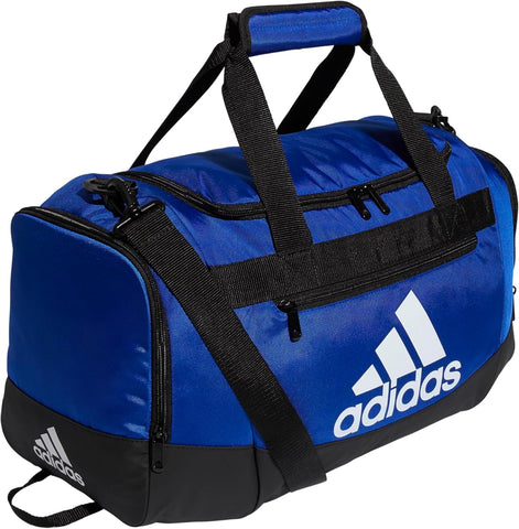 adidas Unisex Defender 4.0 Gym Duffel Bag for Men and Women, Black/White, Medium (66L)