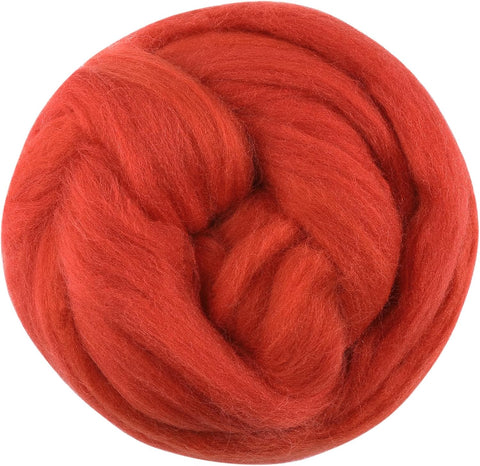 3.53oz Wool Roving Yarn, Wool Felting Supplies, Pure Wools, Chunky Yarn, Spinning Wool Roving for Needle Felting Wet Felting DIY Hand Spinning (White)