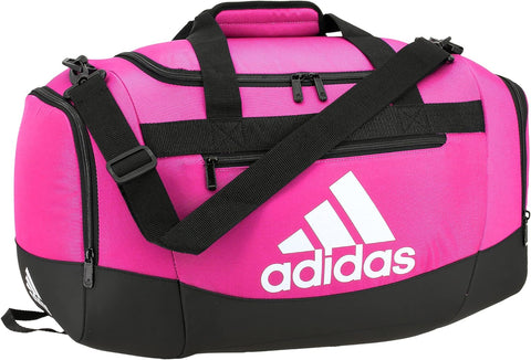adidas Unisex Defender 4.0 Gym Duffel Bag for Men and Women, Black/White, Medium (66L)