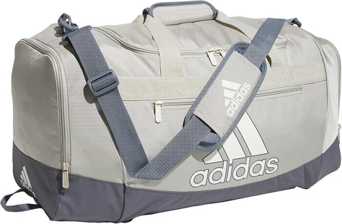adidas Unisex Defender 4.0 Gym Duffel Bag for Men and Women, Black/White, Medium (66L)