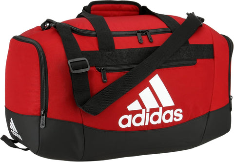 adidas Unisex Defender 4.0 Gym Duffel Bag for Men and Women, Black/White, Medium (66L)