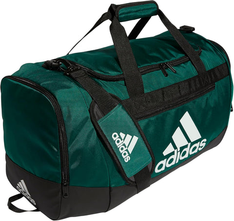adidas Unisex Defender 4.0 Gym Duffel Bag for Men and Women, Black/White, Medium (66L)