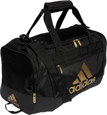 adidas Unisex Defender 4.0 Gym Duffel Bag for Men and Women, Black/White, Medium (66L)