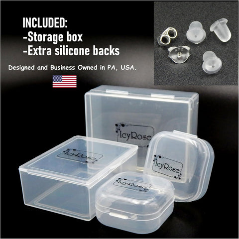 925 Sterling Silver Paw Print Stud Earrings (Choose Your Style) (Nickel Free)