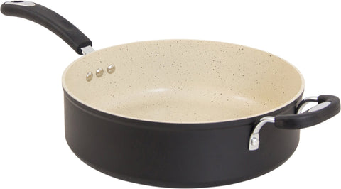 The Stone Earth All-In-One Sauce Pan by Ozeri -- 100% APEO, GenX, PFBS, PFOS, PFOA, NMP and NEP-Free German-Made Coating