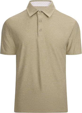 Alex Vando Mens Golf Shirt Moisture Wicking Quick-Dry Short Sleeve Casual Polo Shirts for Men