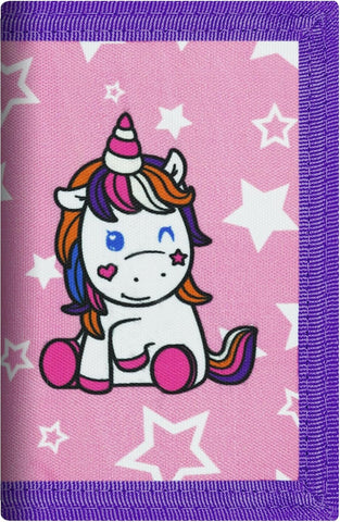 AI-DEE RFID Trifold Canvas Outdoor Sports Wallet for Kids - Front Pocket Wallet with Magic Sticker