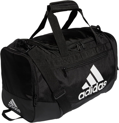 adidas Unisex Defender 4.0 Gym Duffel Bag for Men and Women, Black/White, Medium (66L)