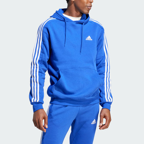 adidas Men's Essentials Fleece 3-stripes Hoodie, Semi Lucid Blue, XX-Small