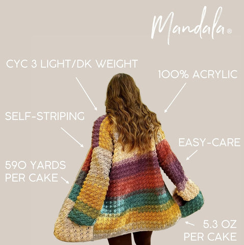 (1 Skein) Lion Brand Yarn Mandala Yarn, Troll