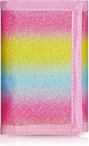 AI-DEE RFID Trifold Canvas Outdoor Sports Wallet for Kids - Front Pocket Wallet with Magic Sticker