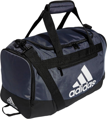 adidas Unisex Defender 4.0 Gym Duffel Bag for Men and Women, Black/White, Medium (66L)