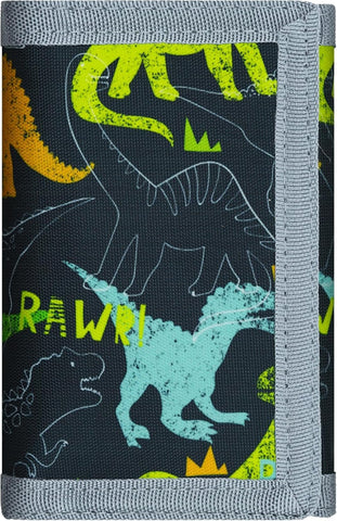 AI-DEE RFID Trifold Canvas Outdoor Sports Wallet for Kids - Front Pocket Wallet with Magic Sticker