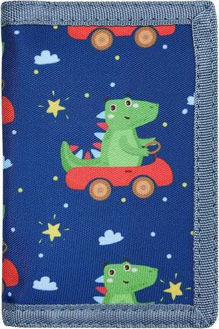 AI-DEE RFID Trifold Canvas Outdoor Sports Wallet for Kids - Front Pocket Wallet with Magic Sticker