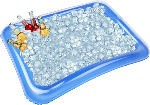 4-Pack Inflatable Ice Serving Bar Coolers for Parties, Salad BBQ Picnic Ice Food Drinks Buffet Server Tray for Indoor Outdoor Party
