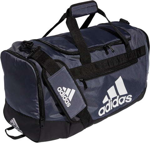 adidas Unisex Defender 4.0 Gym Duffel Bag for Men and Women, Black/White, Medium (66L)