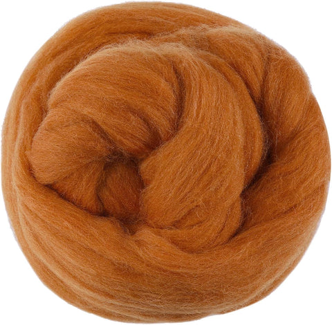3.53oz Wool Roving Yarn, Wool Felting Supplies, Pure Wools, Chunky Yarn, Spinning Wool Roving for Needle Felting Wet Felting DIY Hand Spinning (White)