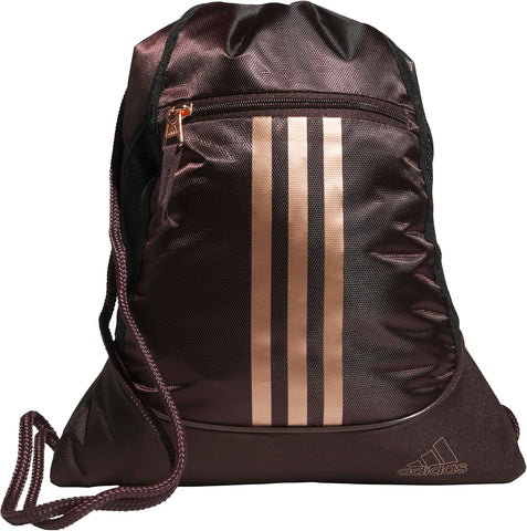 adidas Alliance Sackpack, Drawstring, Lightweight Small Gym Bag for Women, Soccer Backpack, Black, One Size
