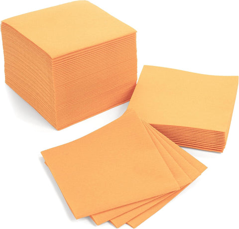 AH AMERICAN HOMESTEAD Cocktail Napkins-Disposable Beverage/Bar Napkins-Black Linen-Like Square Napkins-Eco-Friendly & Compostable-Everyday Use, Party or Wedding 4.75inch x 4.75inch (100 Count, Black)