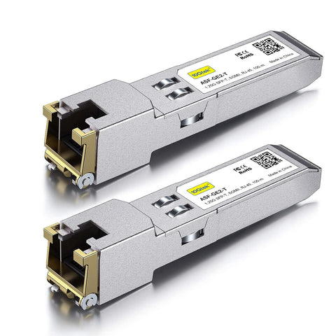 10Gtek 𝟭𝟬𝗚𝗕𝗮𝘀𝗲-𝗧 𝗦𝗙𝗣+ 𝘁𝗼 𝗥𝗝-𝟰𝟱 𝗧𝗿𝗮𝗻𝘀𝗰𝗲𝗶𝘃𝗲𝗿, 10Gbe SFP+ Copper Ethernet CAT6a Module, up to 30m, for Cisco SFP-10G-T-S, Ubiquiti UniFi, Fortinet, TP-Link and More