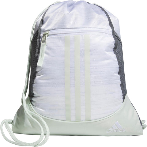 adidas Alliance Sackpack, Drawstring, Lightweight Small Gym Bag for Women, Soccer Backpack, Black, One Size