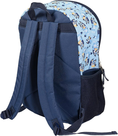 AI ACCESSORY INNOVATIONS Juego de mochila de 5 piezas, mochila escolar para niñas y niños de 16 pulgadas con bolsillo frontal con cremallera, Azul, Grande, Classic