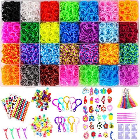 12080+ Loom Bands Kit, Rubber Bands for Bracelet Making Kit, DIY Art Craft Loom Bracelet Kit,2025 Creativity Birthday Gift Ideal Christmas Gifts