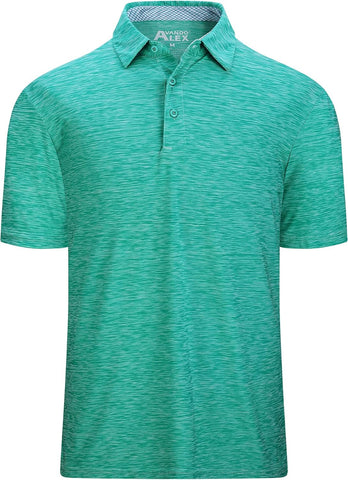 Alex Vando Mens Golf Shirt Moisture Wicking Quick-Dry Short Sleeve Casual Polo Shirts for Men