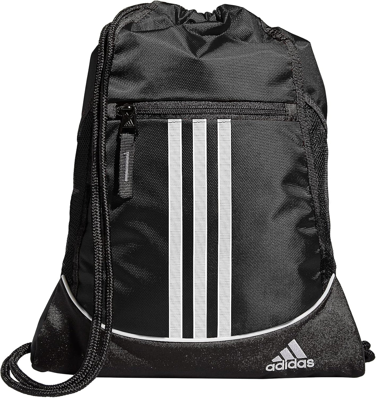 adidas Alliance Sackpack, Drawstring, Lightweight Small Gym Bag for Women, Soccer Backpack, Black, One Size