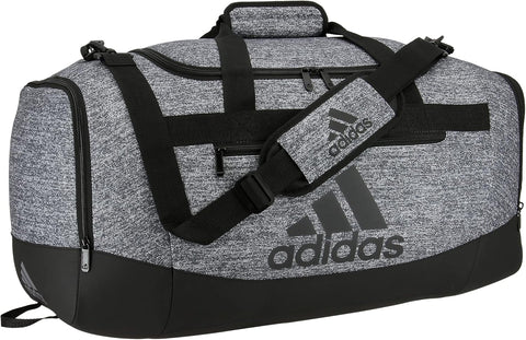 adidas Unisex Defender 4.0 Gym Duffel Bag for Men and Women, Black/White, Medium (66L)