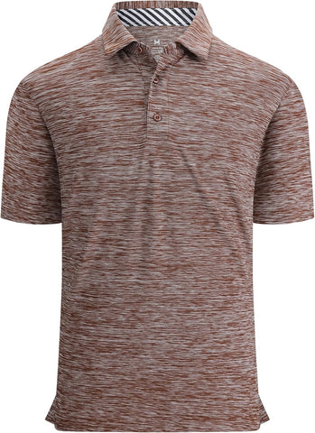 Alex Vando Mens Golf Shirt Moisture Wicking Quick-Dry Short Sleeve Casual Polo Shirts for Men