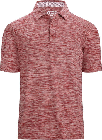 Alex Vando Mens Golf Shirt Moisture Wicking Quick-Dry Short Sleeve Casual Polo Shirts for Men