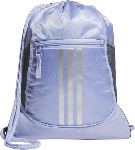 adidas Alliance Sackpack, Drawstring, Lightweight Small Gym Bag for Women, Soccer Backpack, Black, One Size